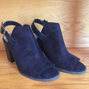 Cato Black Shootie sandal suede 11w EUC